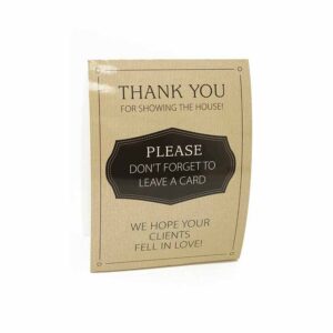 Thank You For Showing Tent Card